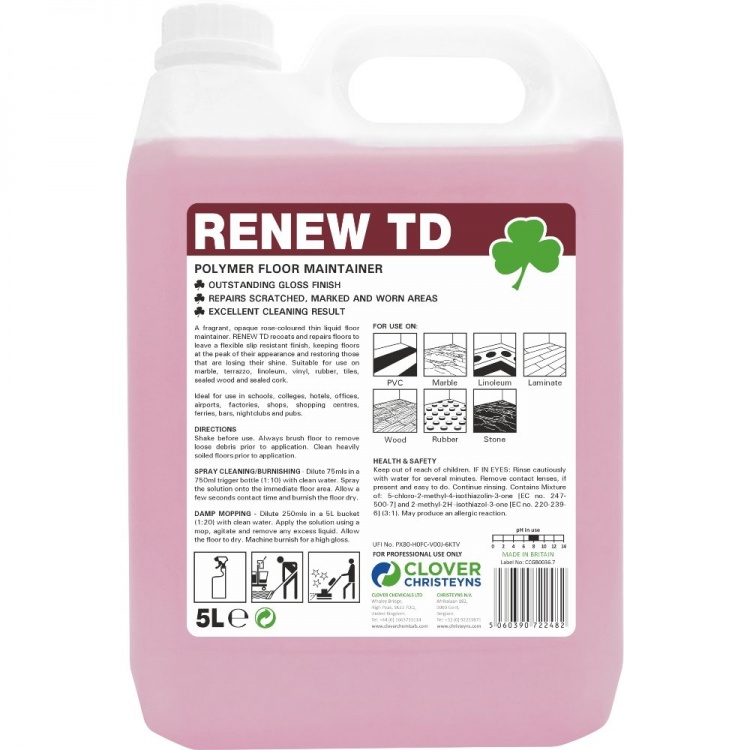 Clover Chemicals Renew TD Polymer Floor Maintainer (104)